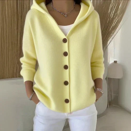 Cardigan Darienne · con cappuccio, con bottoni