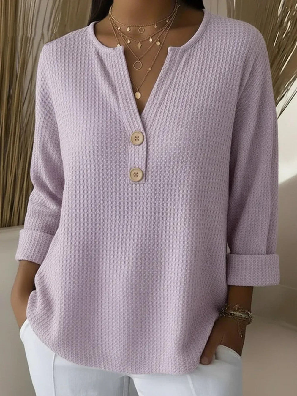 Maglia Lucinda · collo Henley