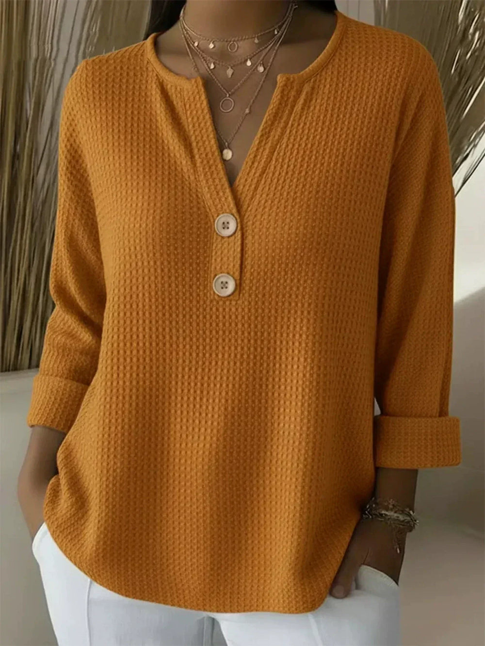 Maglia Lucinda · collo Henley