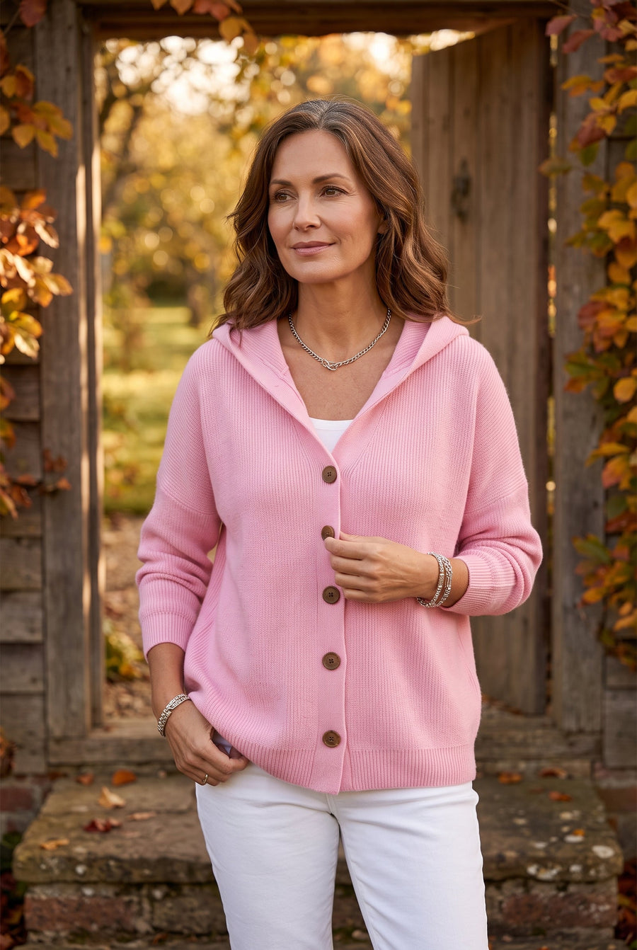 Cardigan Darienne · con cappuccio, con bottoni