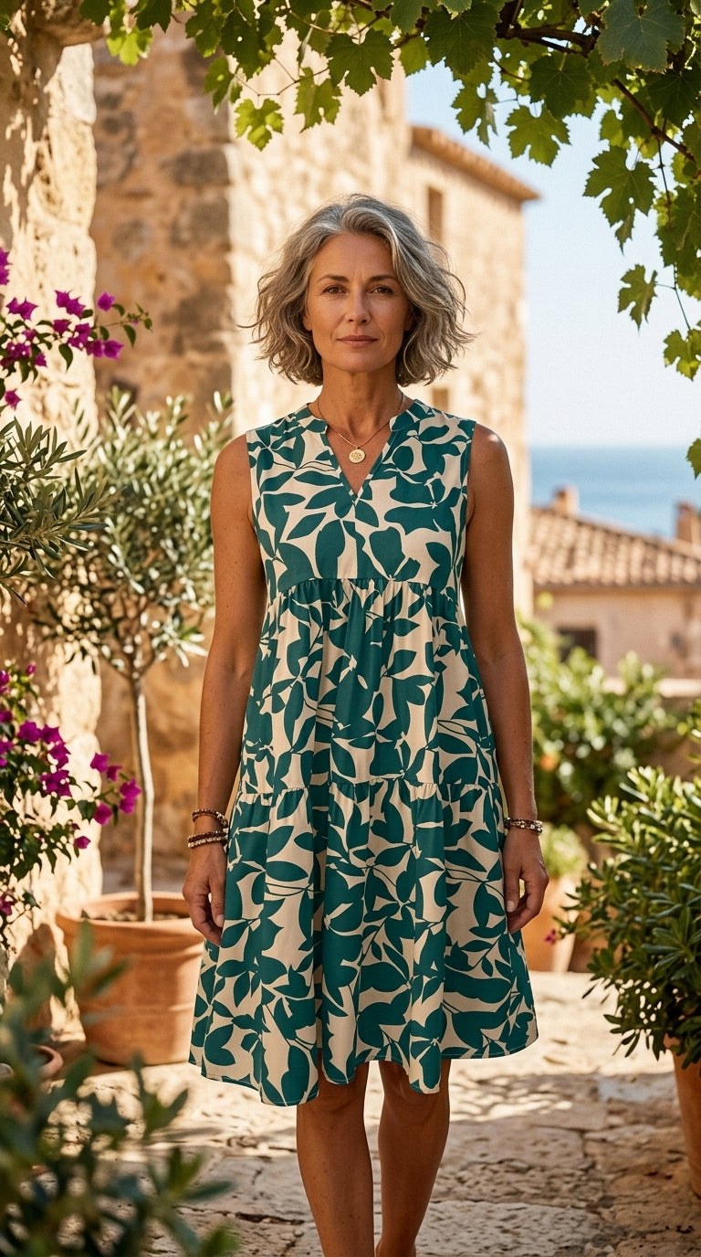 Abito Tasha · stampa floreale, lunghezza midi