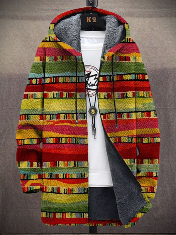 Alice · Bright Stripe Fleece-Lined Coat