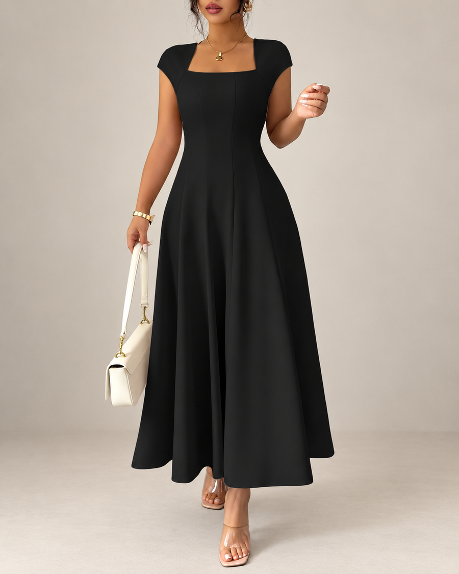 Allegra · Square Neck A-Line Maxi Dress