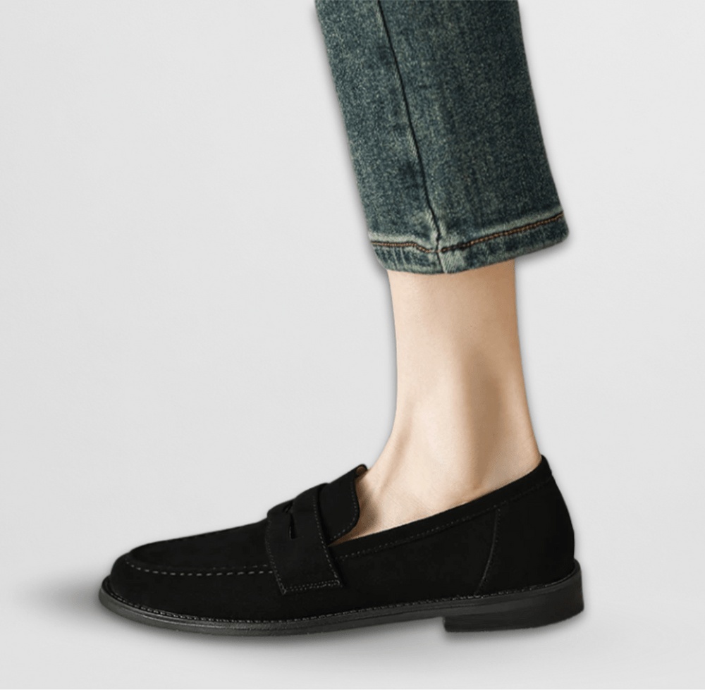 Bianca · Suede-Finish Penny Loafers