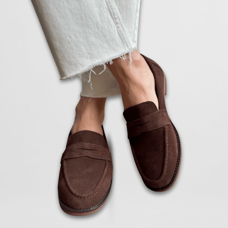 Bianca · Suede-Finish Penny Loafers