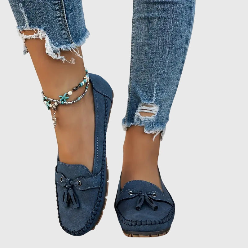 Chelsea · Suede-Look Tassel Moccasins