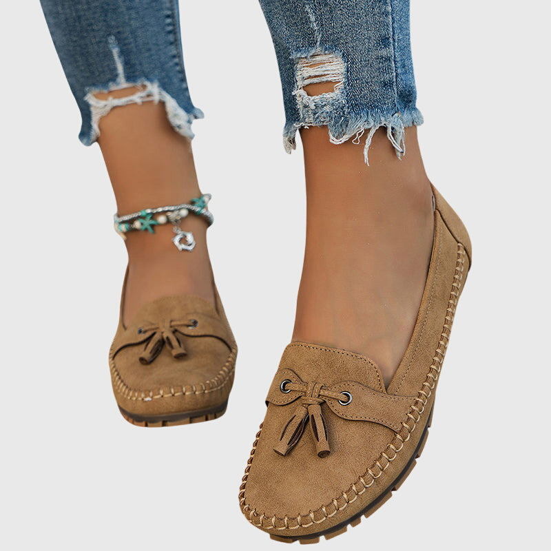 Chelsea · Suede-Look Tassel Moccasins