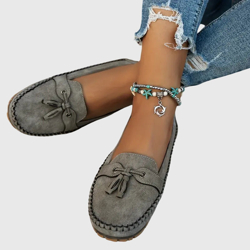 Chelsea · Suede-Look Tassel Moccasins