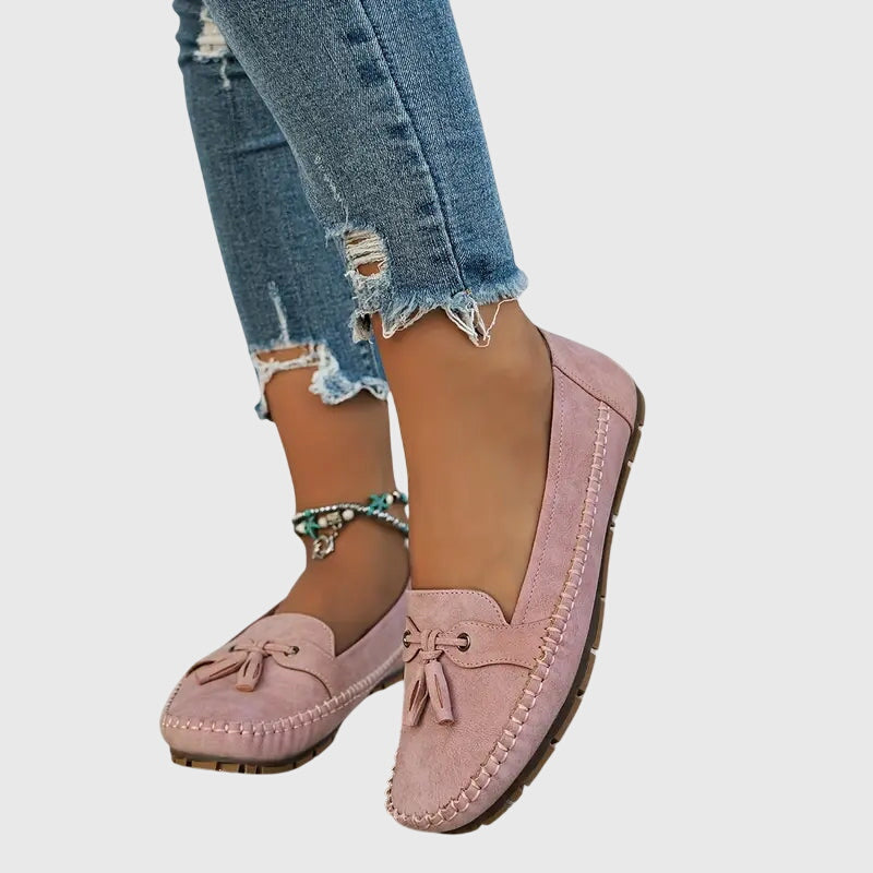 Chelsea · Suede-Look Tassel Moccasins