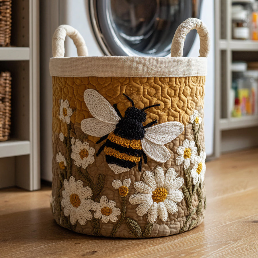 Daisy Bee · Quilted Laundry Basket