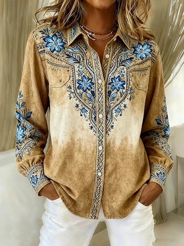 Dakota · Western Floral Button Blouse