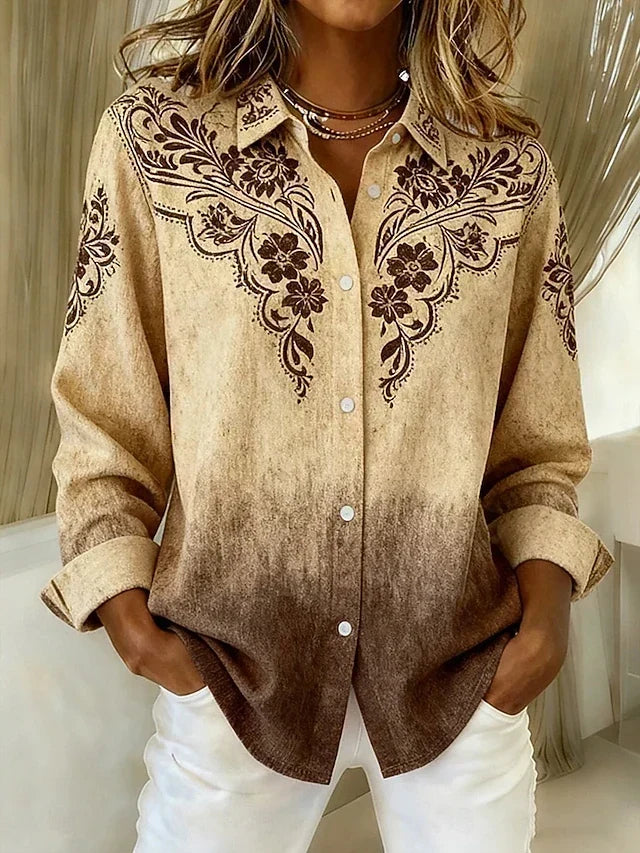 Dakota · Western Floral Button Blouse