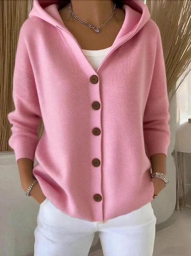 Darienne · Hooded Button Cardigan