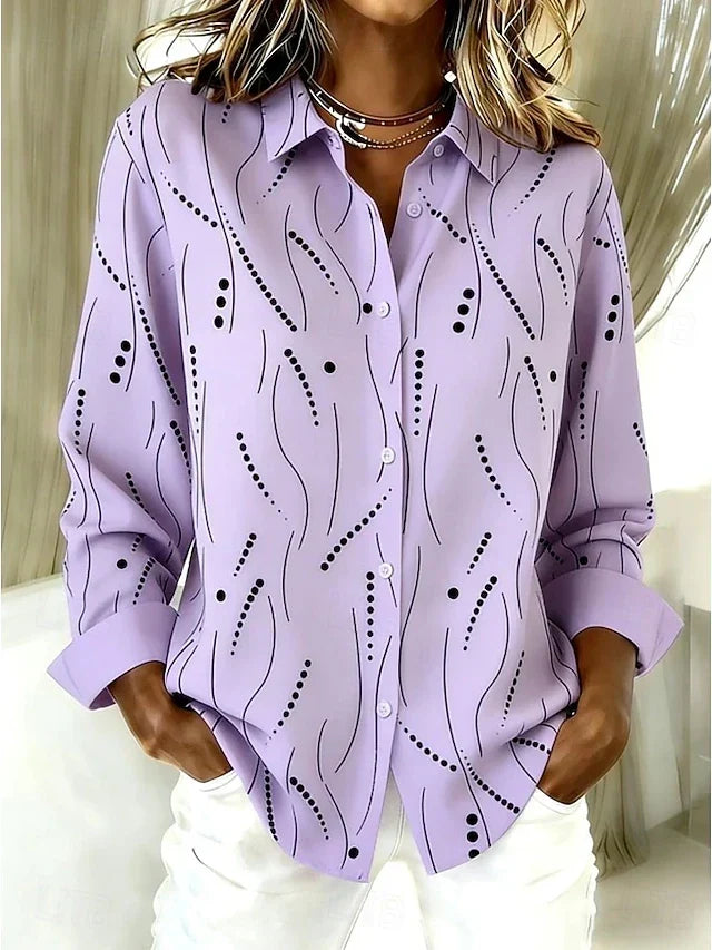 Dawnsley · Purple Abstract Print Blouse