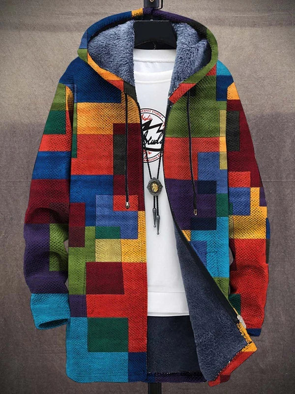 Delilah · Jewel Mosaic Fleece-Lined Coat