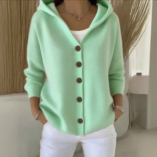 Cardigan Darienne · con cappuccio, con bottoni