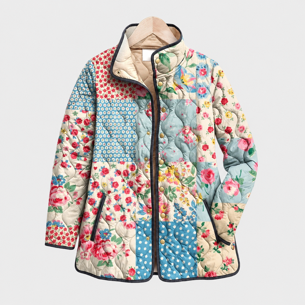 Henrietta · Pastel Patchwork Quilted Jacket