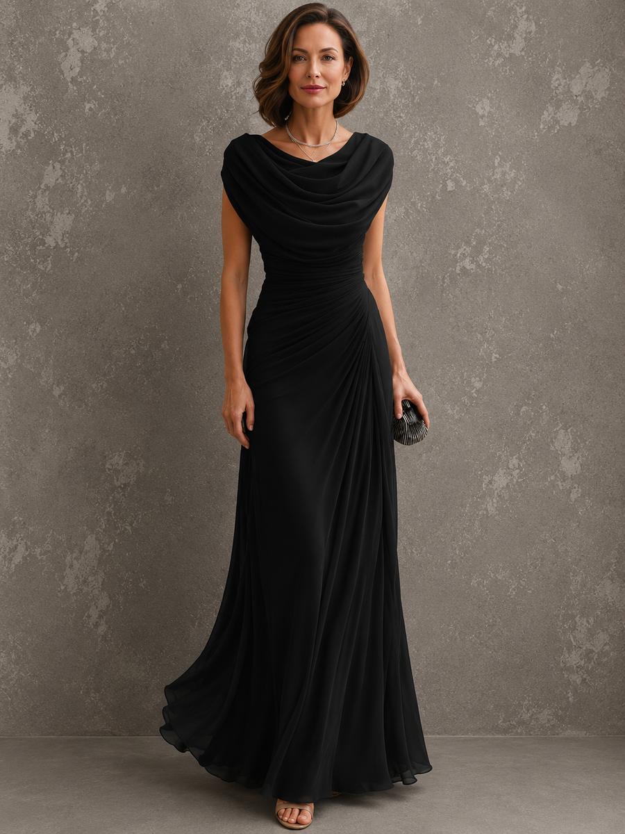 Gwendolyn · Draped Cowl Neck Maxi Dress
