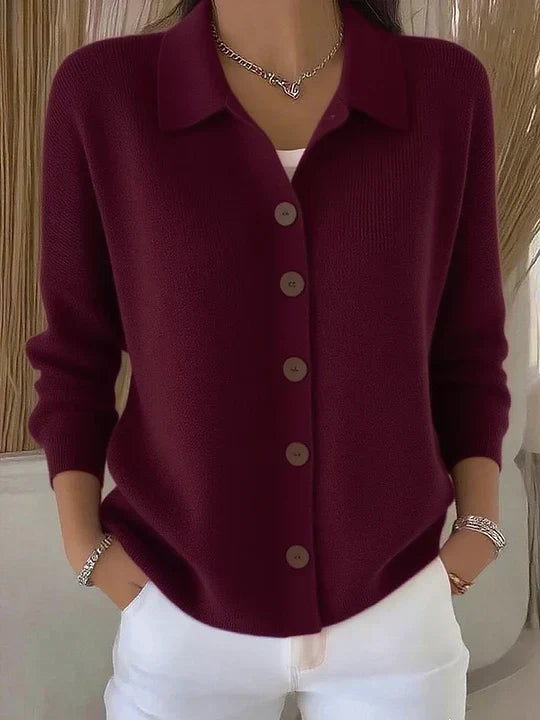 Odette · Collared Button Cardigan