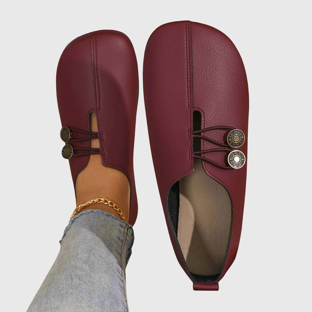 Juno · Soft Button Detail Slip-Ons