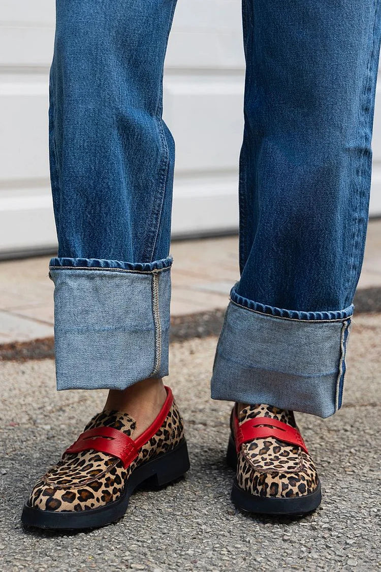 Lauren · Leopard Lug Sole Loafers