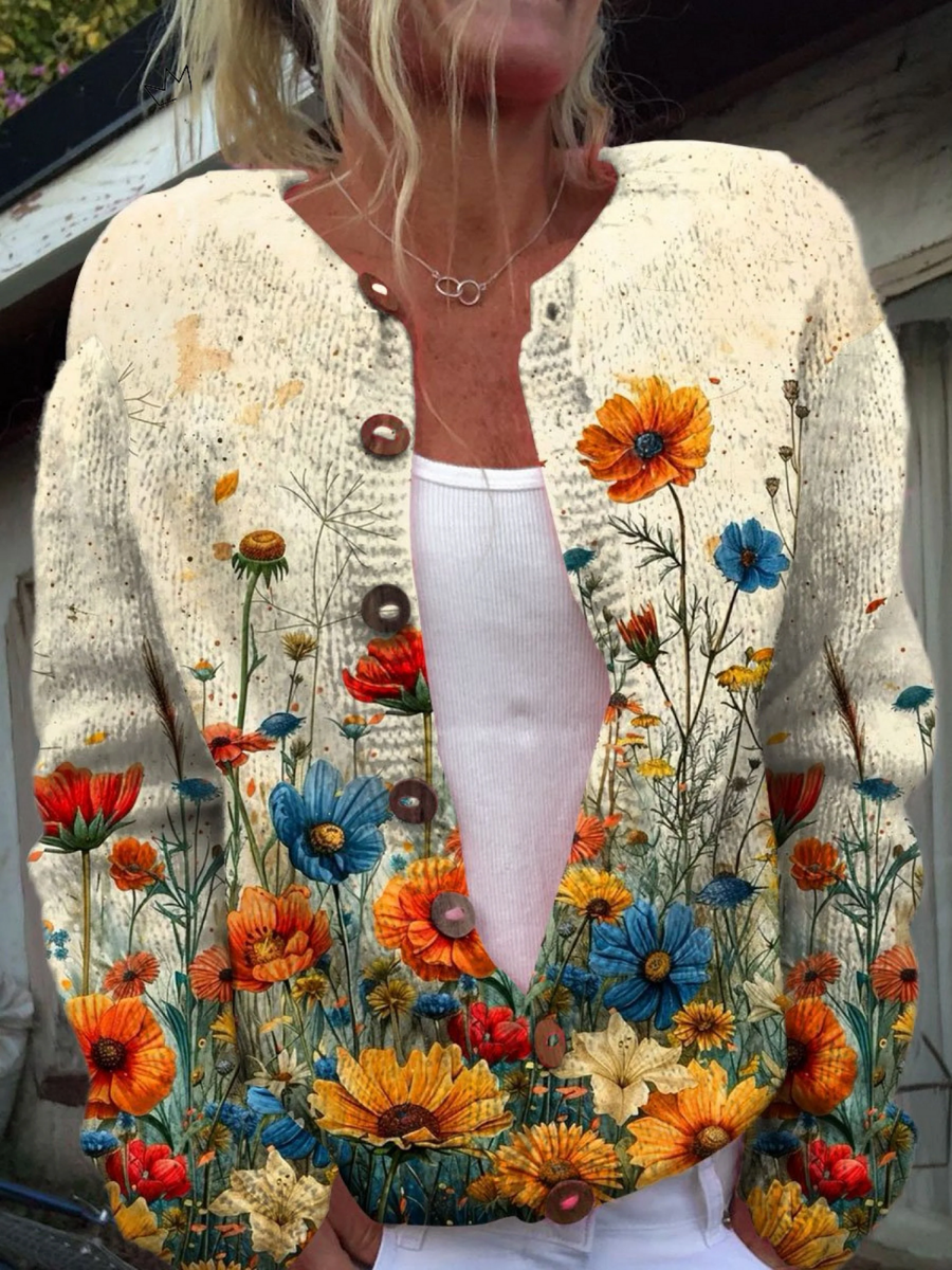 Lavinia · Wildflower Border Cardigan