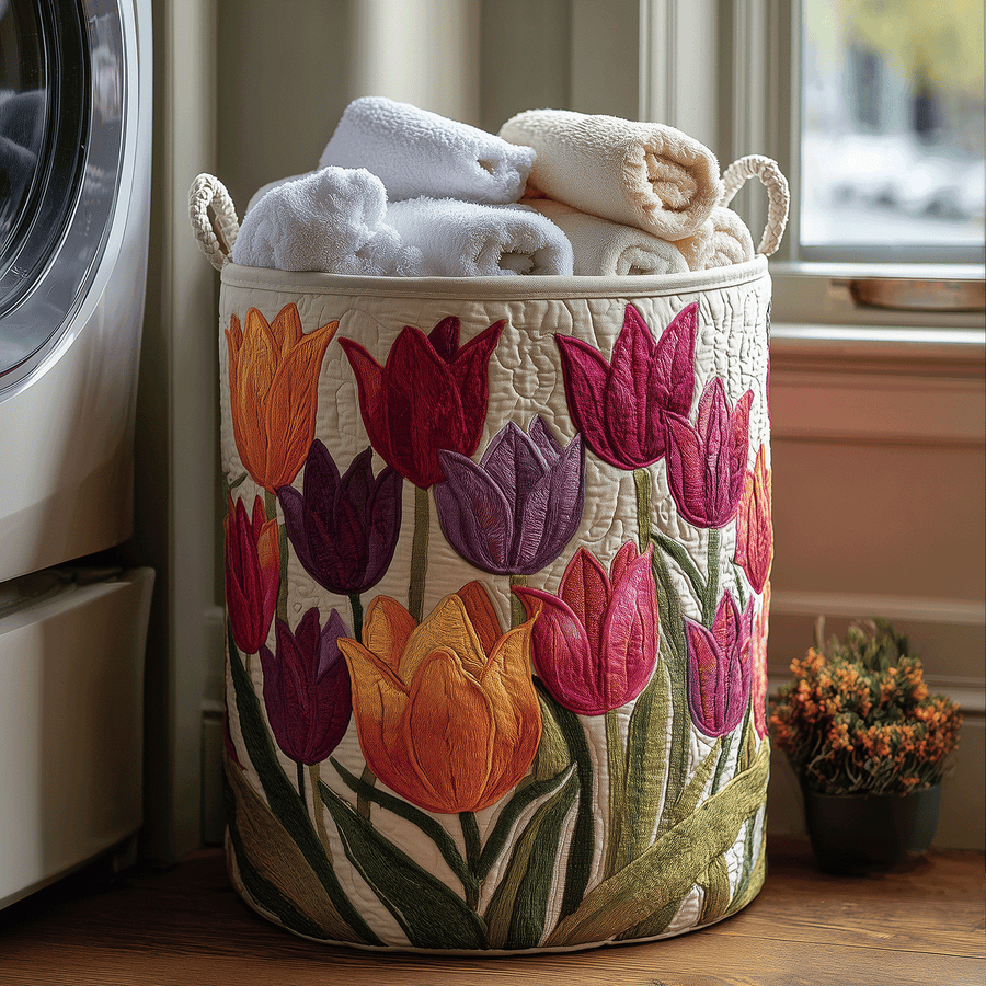 Liliana · Quilted Laundry Basket