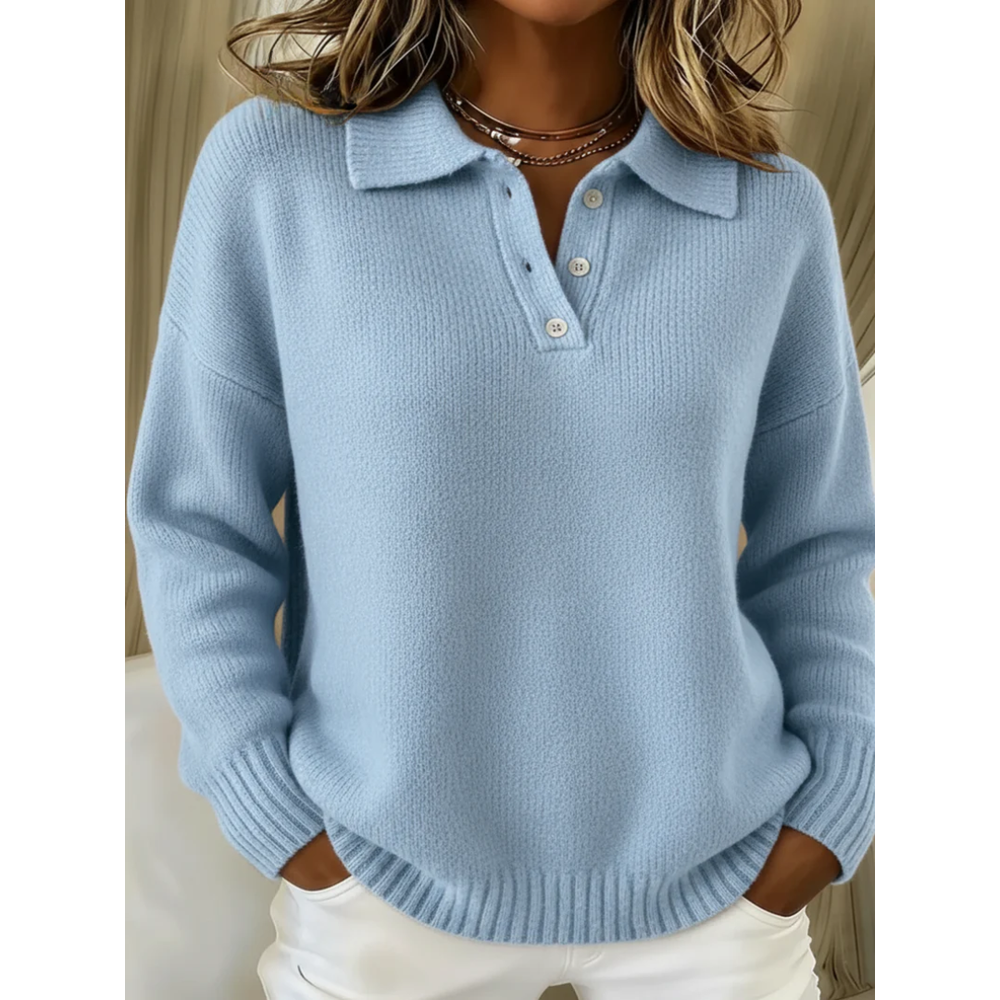Maren · Soft Knit Polo Jumper