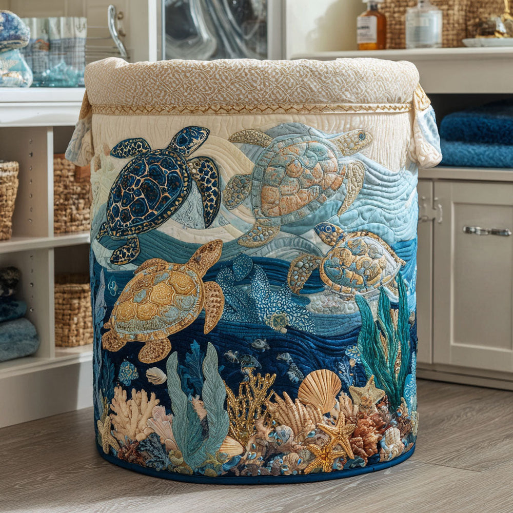 Marina · Quilted Laundry Basket