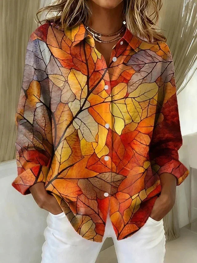 Melrose · Botanical Print Button Blouse