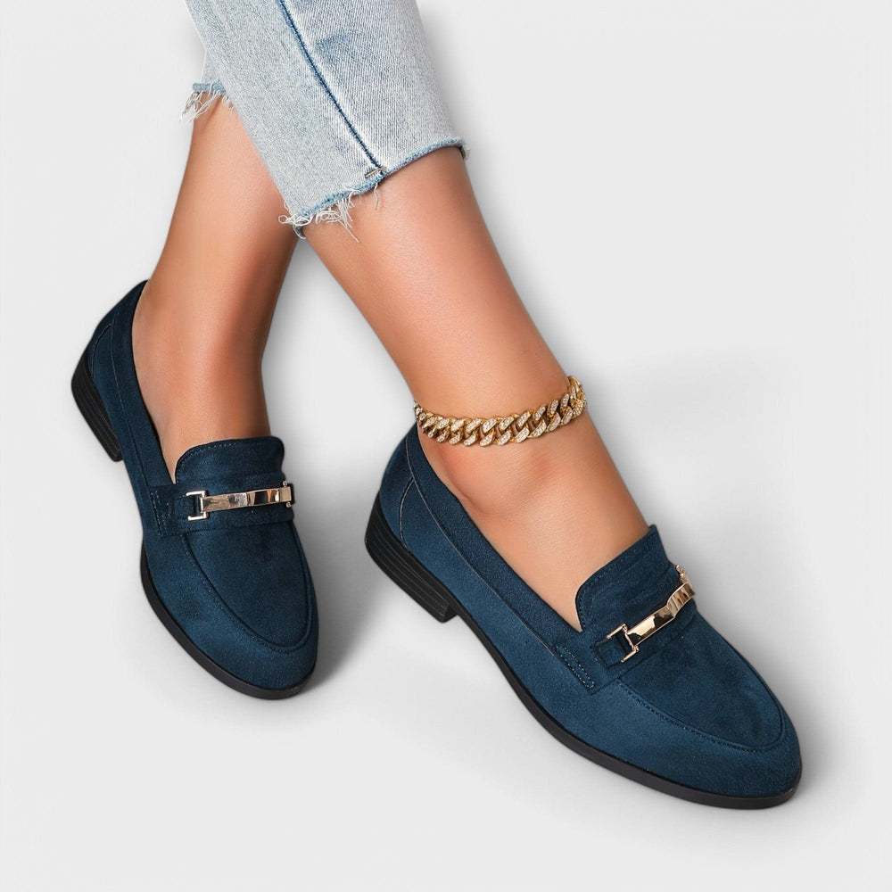 Noémie · Suede-Finish Bar Loafers