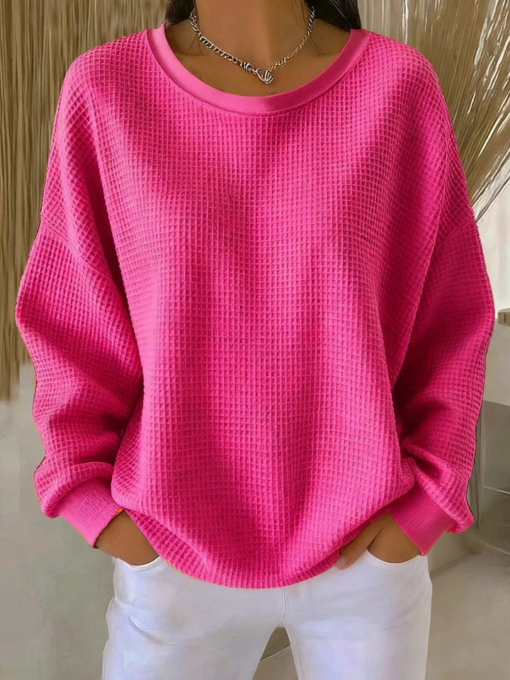 Nyla · Waffle Knit Crew Jumper