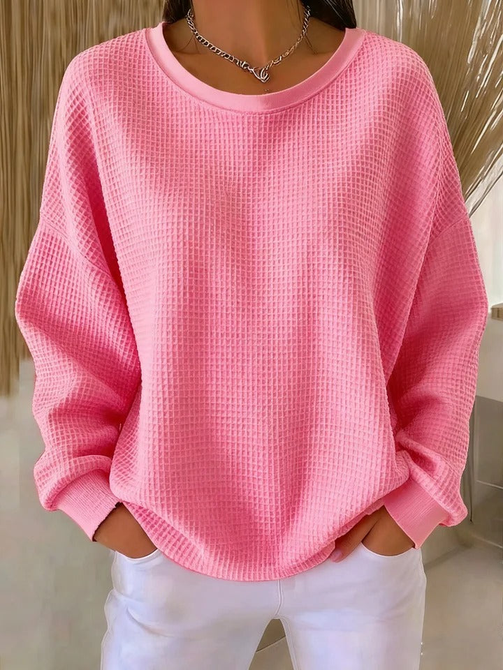 Nyla · Waffle Knit Crew Jumper