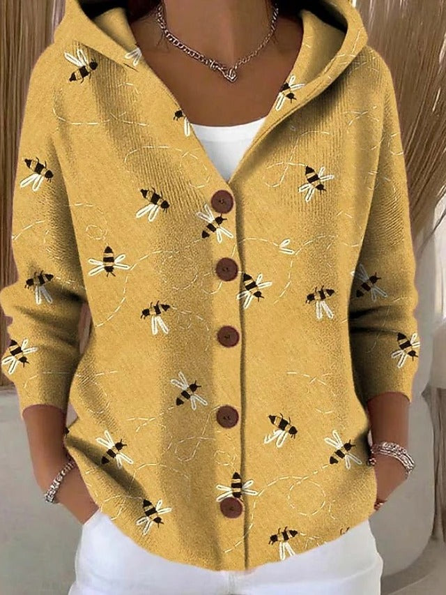 Patchouli · Printed Hooded Cardigan