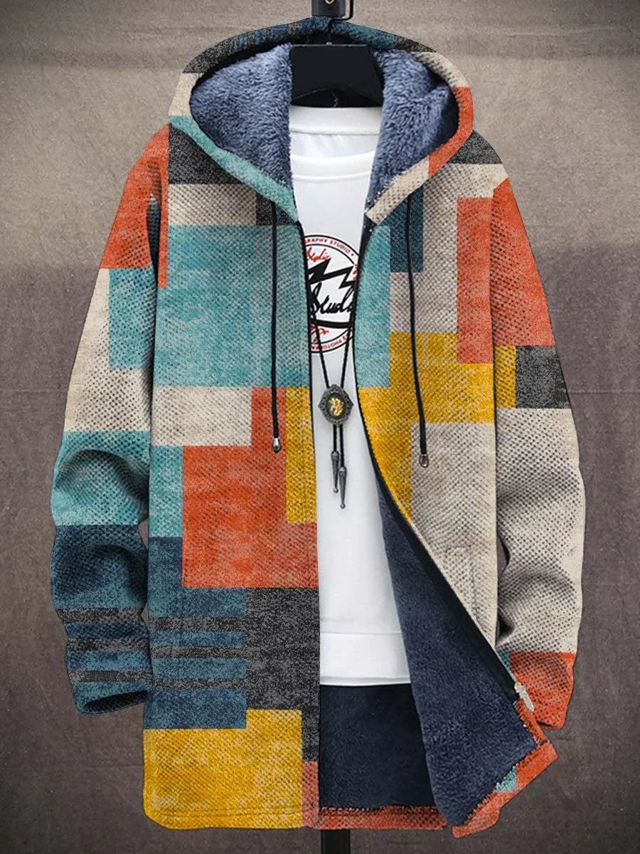Saskia · Colour-Block Fleece-Lined Coat
