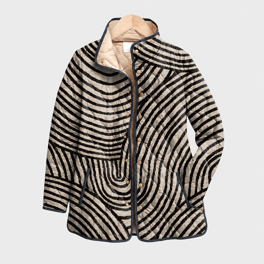 Sylvia · Brushstroke Circle Quilted Jacket