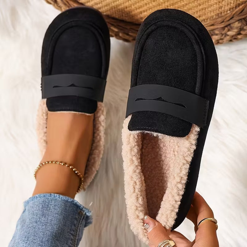 Vera · Fleece-Lined Penny Loafers