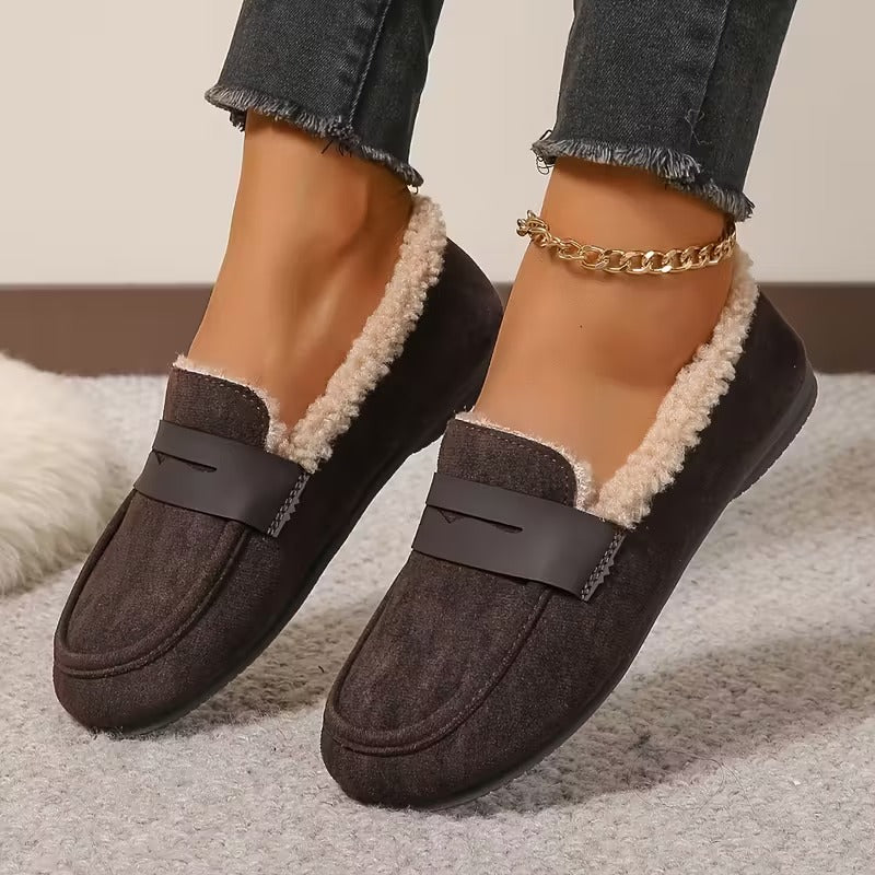 Vera · Fleece-Lined Penny Loafers