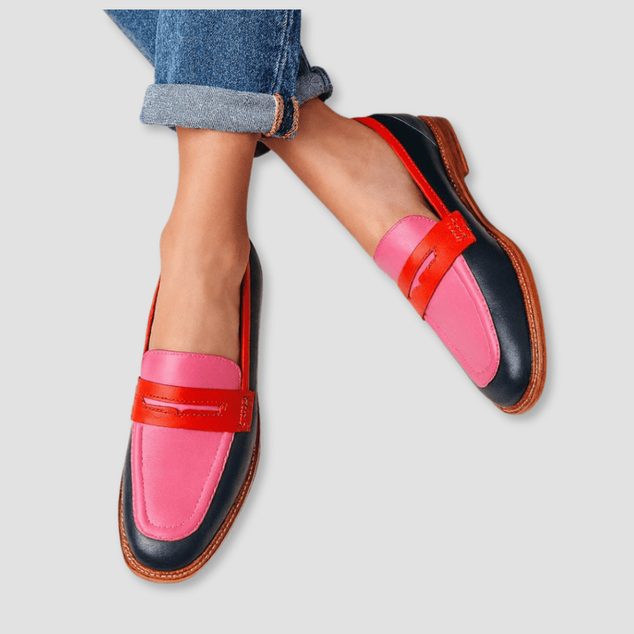 Vivienne · Colour-Block Penny Loafers