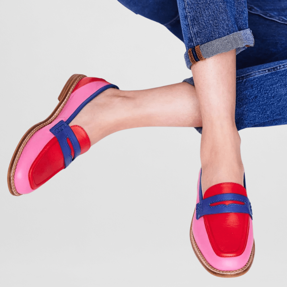 Vivienne · Colour-Block Penny Loafers
