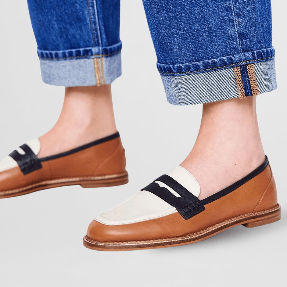 Vivienne · Colour-Block Penny Loafers